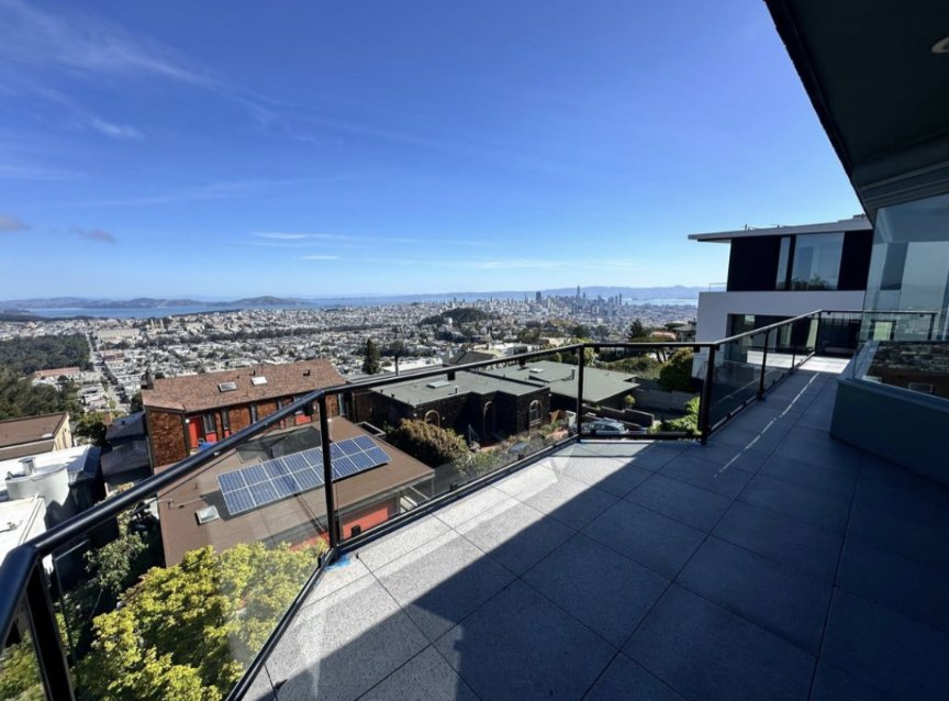 The view east from the Lyceum balcony